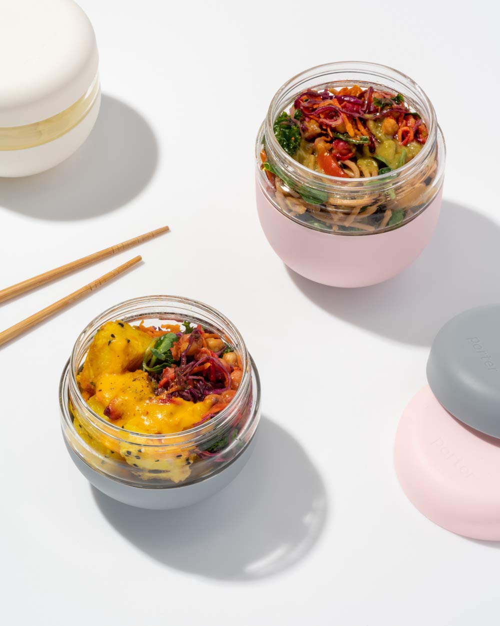 W&P Porter Seal Tight Glass Lunch Bowl Container w/ Lid | Cream 24 Ounces | Leak & Spill Proof, Soup & Stew Food Storage, Meal Prep, Airtight, Microwave and Dishwasher Safe, BPA-Free