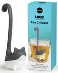OTOTO Louie Cat Tea Infuser - Cats Loose Leaf Steeper & Diffuser, Tea Strainer Accessories, Cute Gifts for Cat Lovers, White Elephant Gifts, Cute Kitchen Accessories