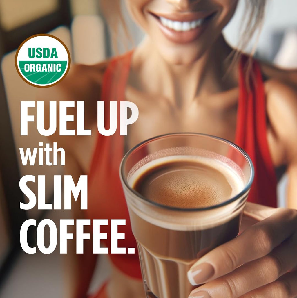 VitaCup Slim Organic Medium Dark Roast Coffee Pods for Diet Support, 16ct