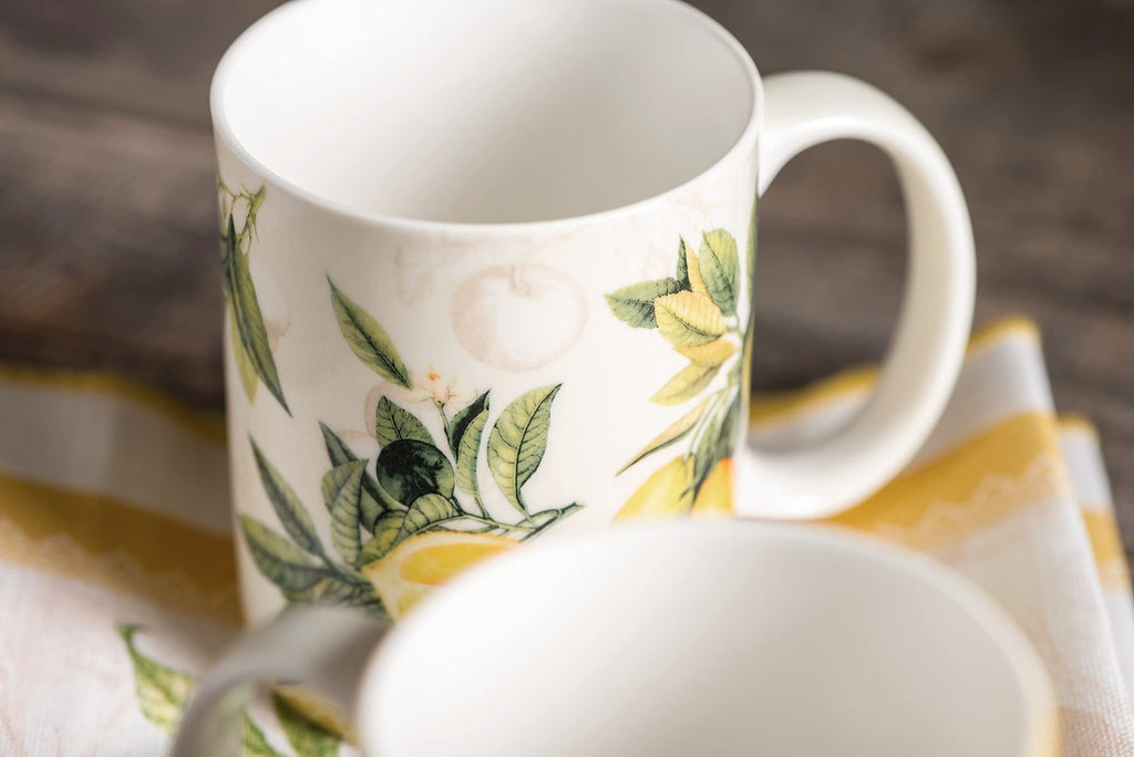 Maison d' Hermine Coffee Mug with Handles Tea Cups (12 Ounce, Pack of 2)
