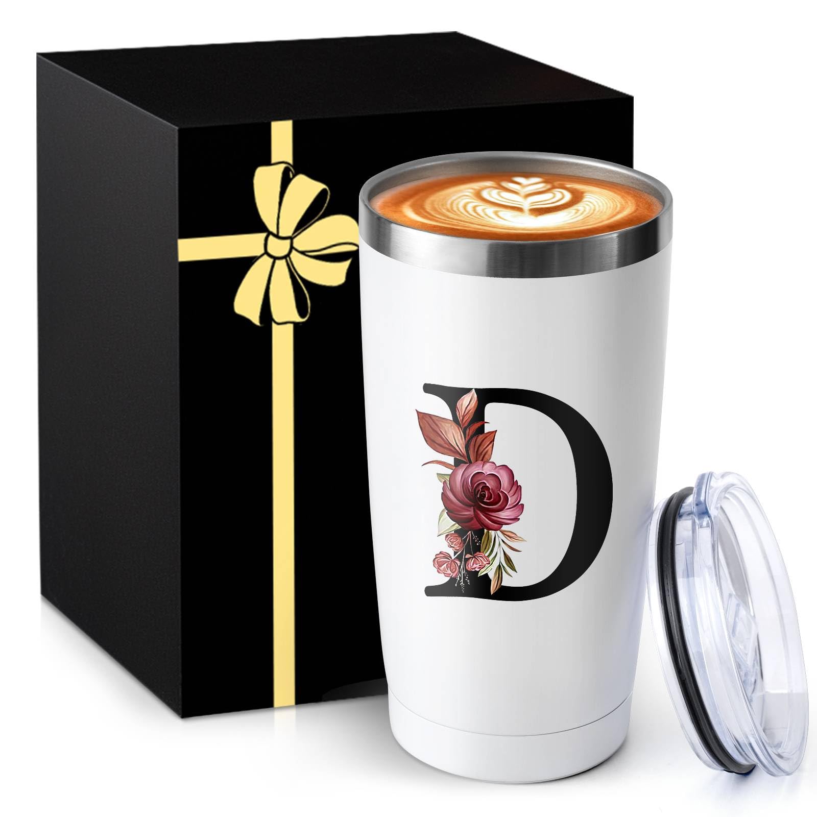 20 Oz Insulated Coffee Cup with Lid Car Tumbler Travel Mug Cool Grandma Gifts Grandmother Nana Glamma Yaya Abuela Abuelita Mamaw Memaw Mimi Nonna Granny Oma Meme Christmas Xmas Monogrammed Present