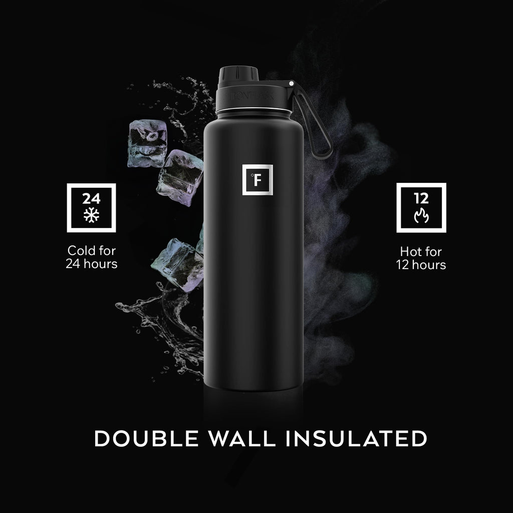 IRON °FLASK 40 oz Wide Mouth Water Bottle with Spout