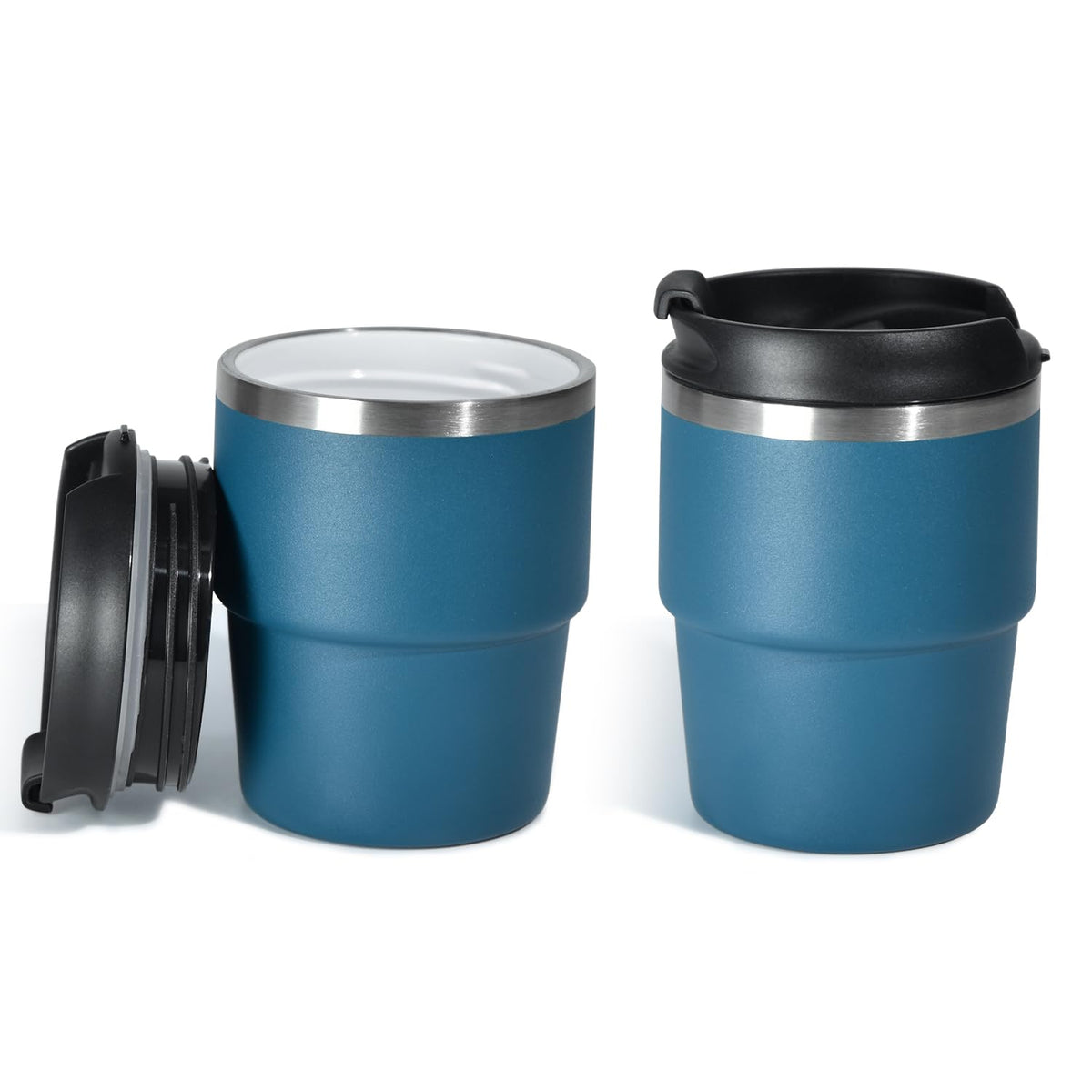 CHLJAR Espresso Cups, 6oz Insulated Espresso Cup Set of 2, Espresso Shot Cups, Stainless Steel Espresso Glasses, Stackable Mini Tumbler, Small Cup for Coffee