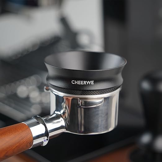 51mm Magnetic Espresso Dosing Funnel, Espresso Coffee Dosing Ring, 25mm Anodized Aluminum Dosing Funnel with 8 Magnets Compatible with 51mm Portafilter