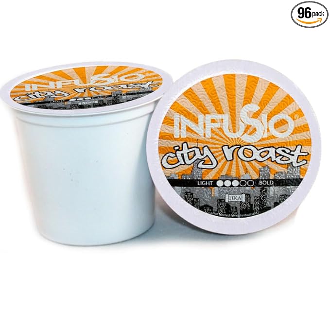 96 Count - French Roast, Single serve Coffee pods for Keurig K Cup® Brewers - InfuSio Premium Roasted Coffee (French Roast, 96 count Compatible with 2.0)……