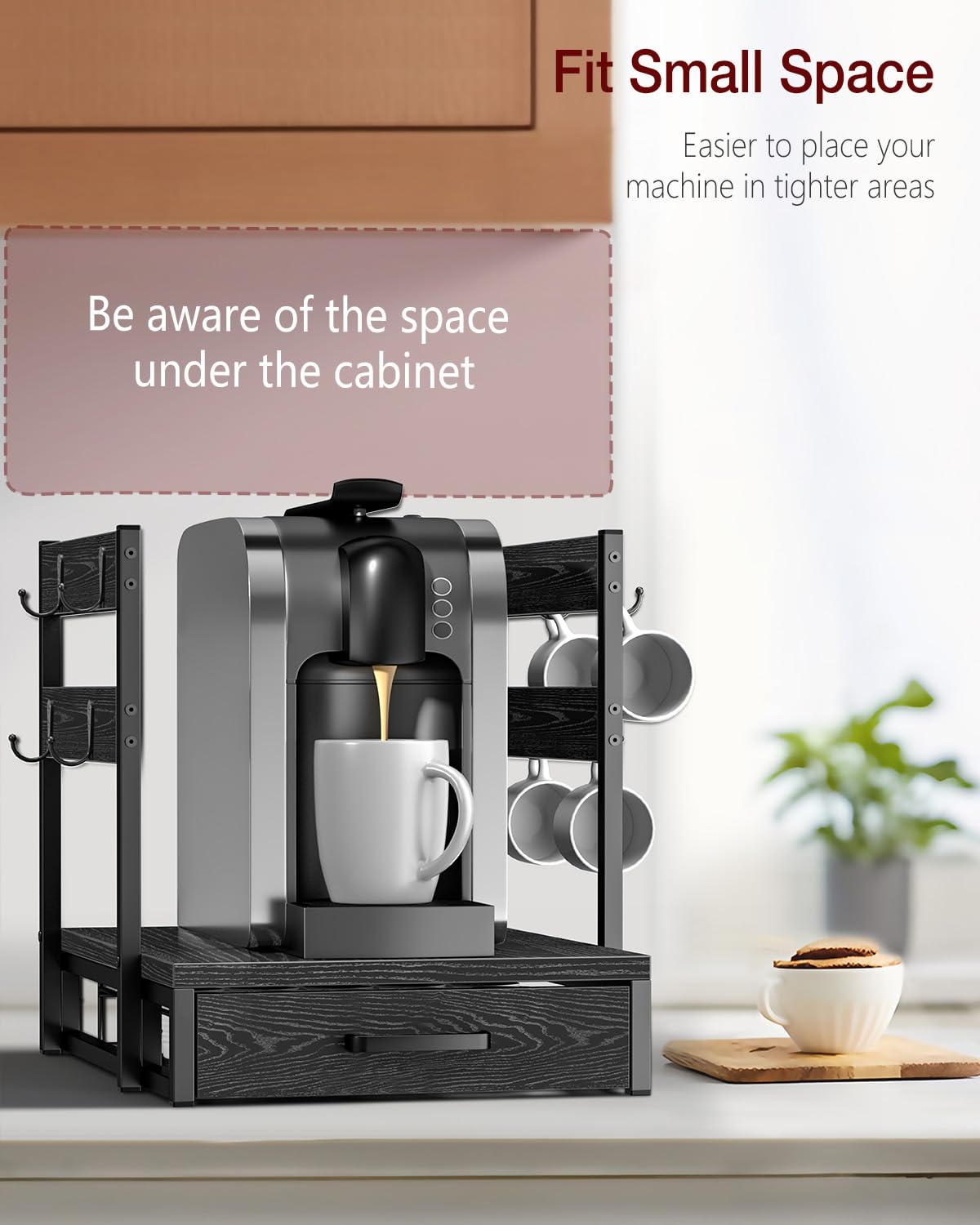 Evermagin Coffee Pod Holder Compatible with Nespresso,Fit 28 Large/56 Small