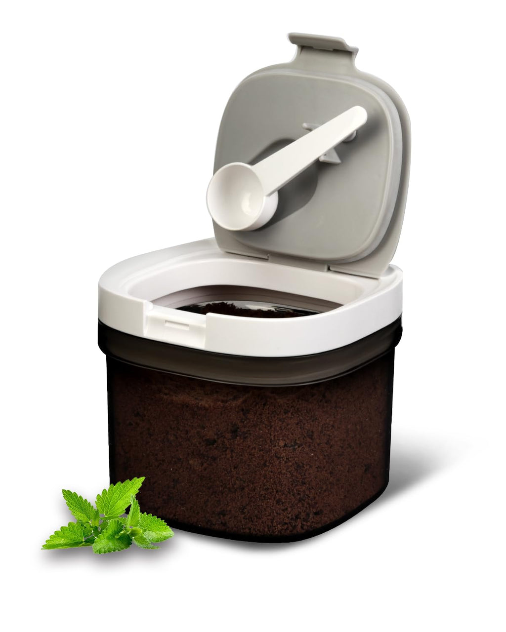 LANGMINGDE Airtight Coffee Storage Container with Magnetic Scoop, 0.7 Qt Coffee Bean and Ground Coffee Canister, Durable, Keeps Coffee Fresh & Dry, Easy to Clean