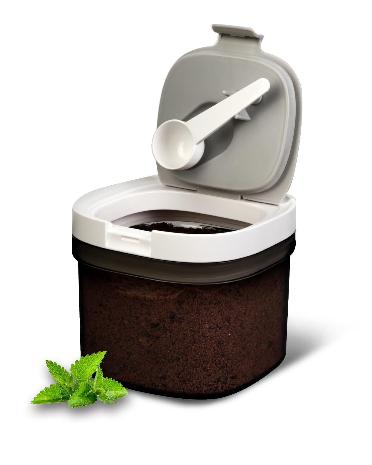 LANGMINGDE Airtight Coffee Storage Container with Magnetic Scoop, 0.7 Qt Coffee Bean and Ground Coffee Canister, Durable, Keeps Coffee Fresh & Dry, Easy to Clean