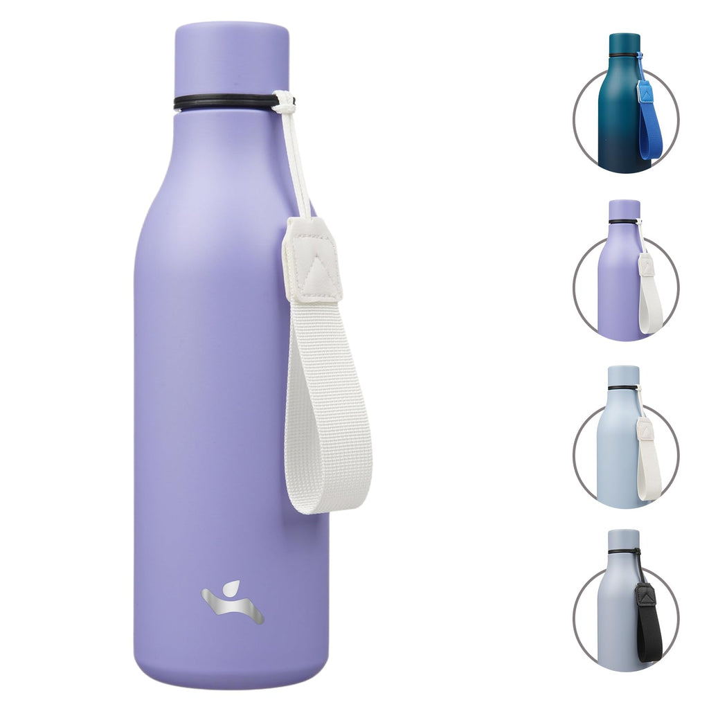 Konokyo 18 oz Insulated Stainless Steel Metal Water Bottle with Strap