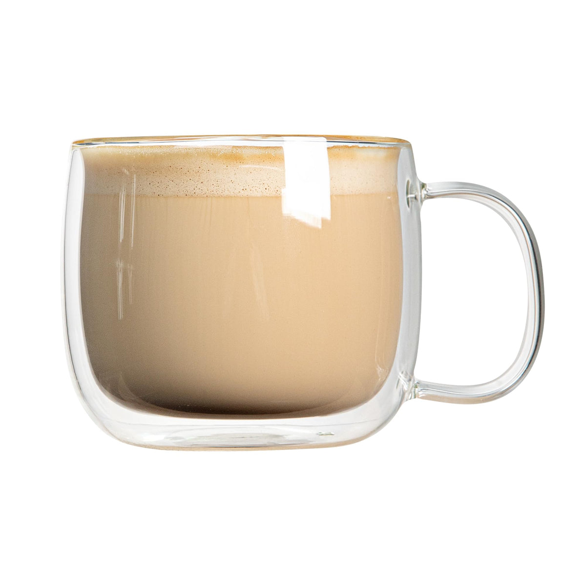 Restaurantware 17 oz Professional Glass Coffee Mug, 2 Pack