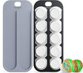 Magnetic K-Pod Organizer for K Cup Coffee Pods, Self-Magnetic Coffee Pod Holder and Storage Drawer, Suitable to be Mounted on Iron Surfaces - Refrigerator (Black&Gray)