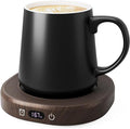 Coffee Mug Warmer & Mug Set for desk, Smart Auto Shut Off Electric Cup Warmer for Office & Home, 4-Temperature Setting Coffee Heating Mug Candle Heater Tea Beverage Warmer Plate for Men Women Birthday