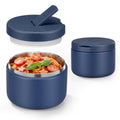 Pawtong 12oz Insulated Vacuum Food Jar with Buckle Lid Wide Mouth Soup Thermo for Hot Food Kids Leakproof Stainless Steel Lunch Container- Blue 1 Pack