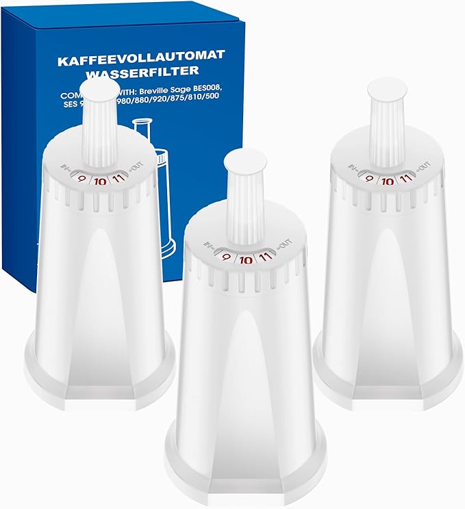 Water Filter for Breville Barista Touch Espresso Machine BES880, Barista Pro BES878, Oracle Touch BES990, Oracle BES980 & Dual Boiler BES920 Bambino ClaroSwiss Sage, BES008WHT0NUC1 (3 Pcs)