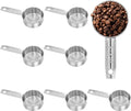 8Pcs Stainless Steel Measuring Cup, 1/4 Cup (60ml, 2oz) Metal Measuring Cup, Small Measuring Scoops Coffee Scoop with Comfortable Hand for Kitchen Cooking Baking