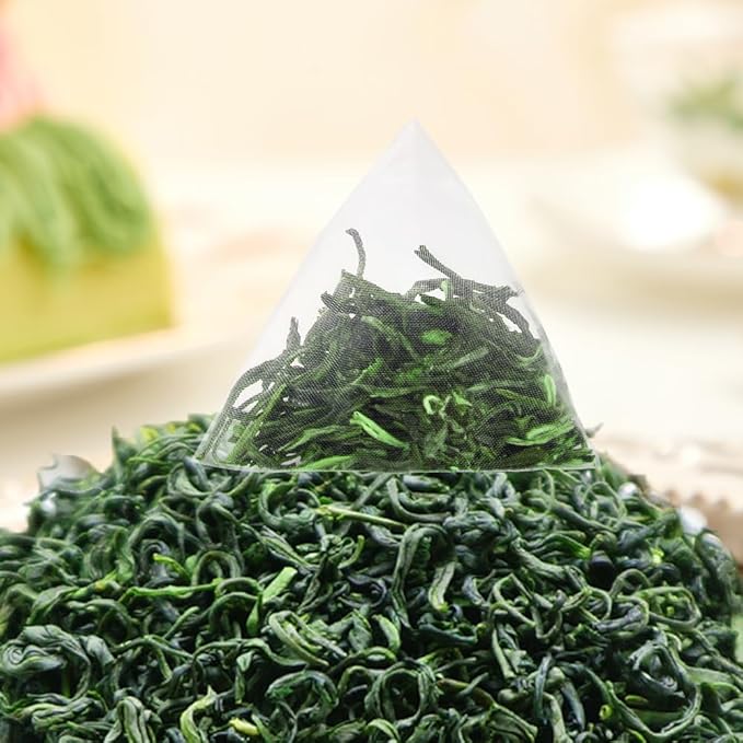 XIEJINJI Green Tea, 3.2g*40 Tea Bags, Whole Leaf Tea, No Sugar - No Additives, see-through compostable teabags