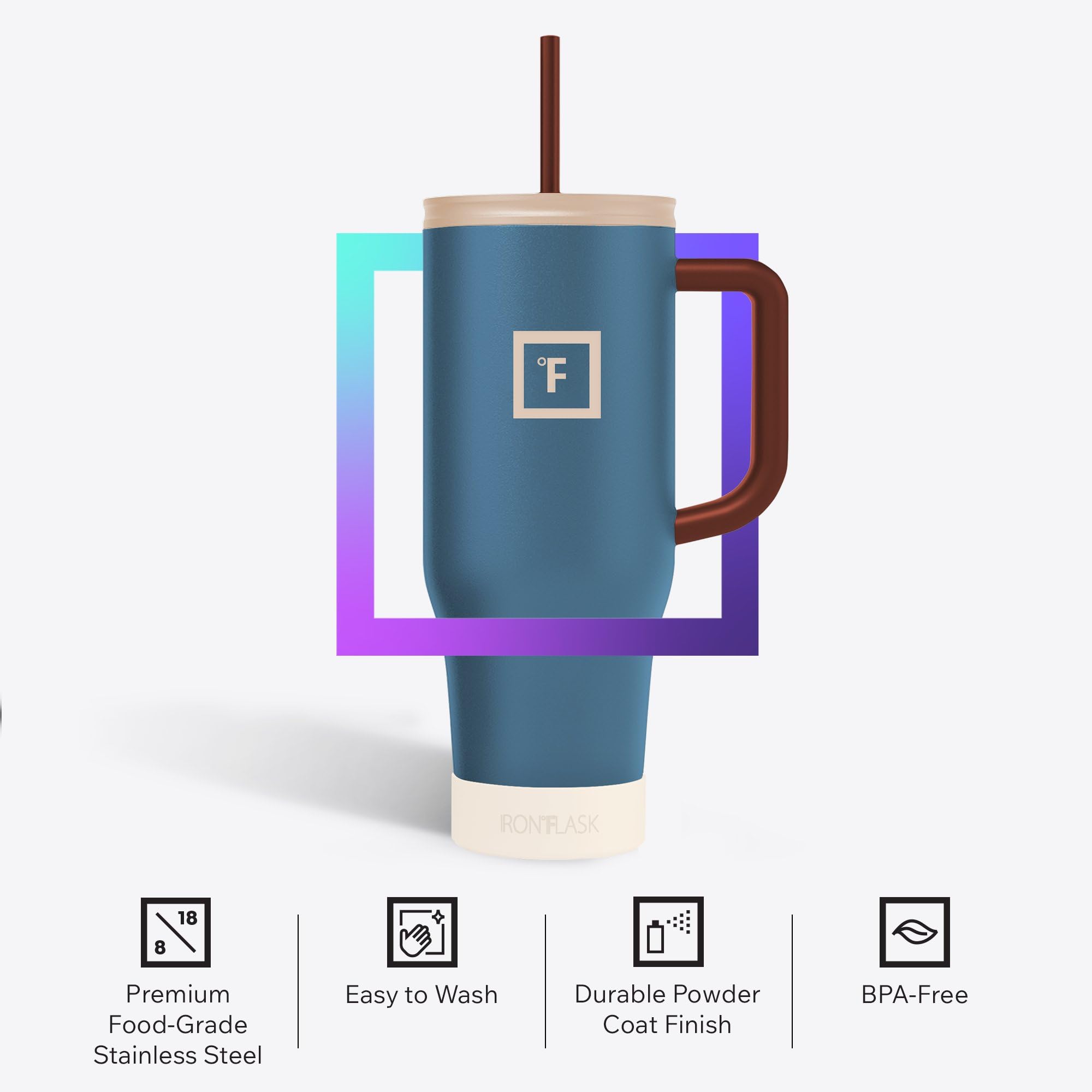 IRON °FLASK 40 oz Co-Pilot Insulated Travel Mug