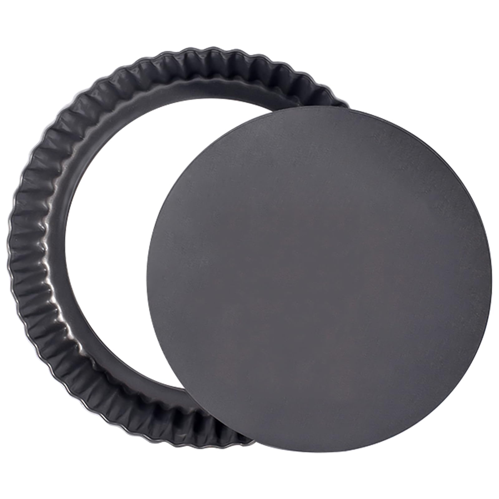Mooisco Tart Pan Removable Bottom 9 Inch Tart Pans Round Nonstick Quiche Pan Carbon Steel Quiche Baking Dish with Fluted Edges Fruit Tart Molds for Baking Pie Mold Pizza Chiffon Cake Dessert