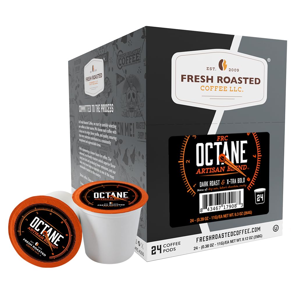 Fresh Roasted Coffee, Organic Bali Blue Moon K-Cup Pods for Keurig Brewers, Medium Roast, USDA Organic, Kosher, 24 Count (Pack of 3)