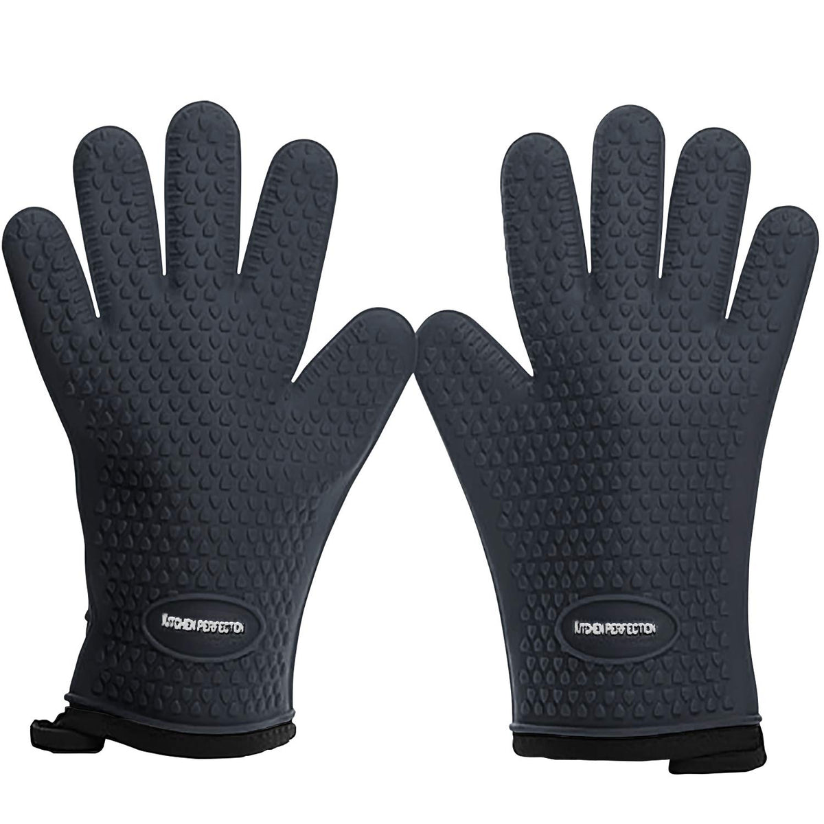 KITCHEN PERFECTION S Silicone Smoker BBQ Gloves - Heat Resistant Oven Mitts