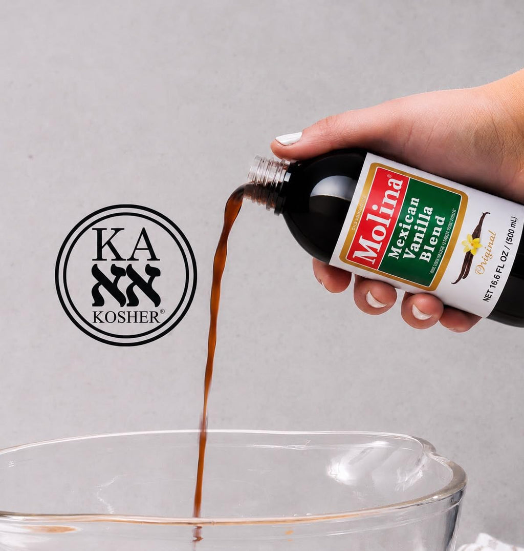 Vanilla Molina - Mexican Vanilla Blend with Pure Vanilla Extract - 2 Pack (16.6 Fl Oz Bottles) Natural Flavoring for Baking, Drinks and Desserts
