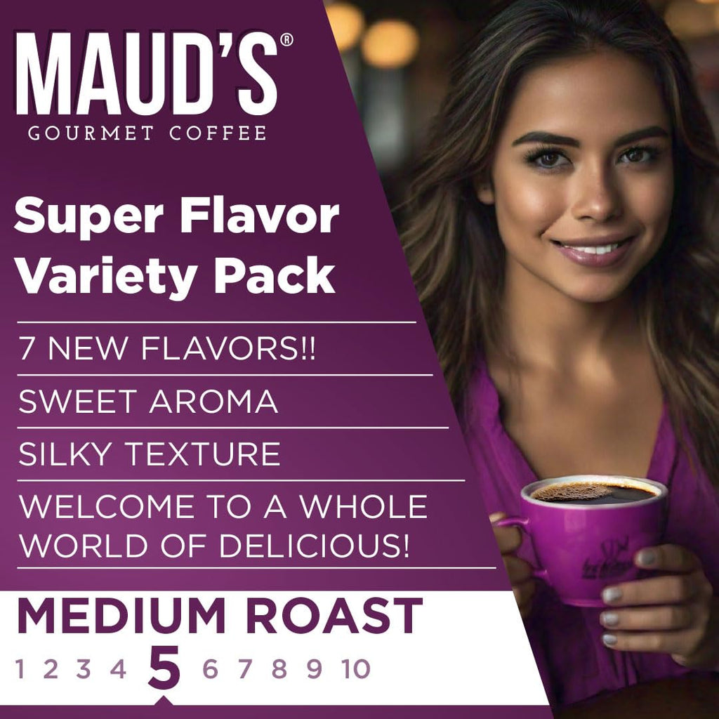Maud's Super Flavored Coffee Pods Variety Pack, 80ct, 16 Assorted Flavors
