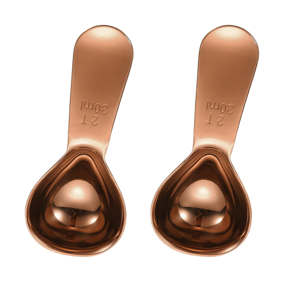 uxcell 2Pcs Stainless Steel Coffee Scoop, 30ml Short Handle Measuring Spoon for Ground Coffee Tea Sugar Kitchen Gifts, Black