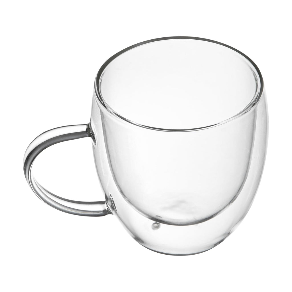 Restaurantware 8 oz Professional Glass Coffee Cup, 2 Pack