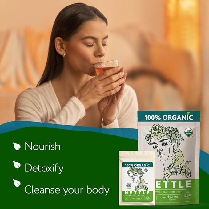 Super Value Pack 5 LB - Organic Stinging Nettle Leaf Tea - Allergy Relief, Fluid Balance - Support Hair, Skin