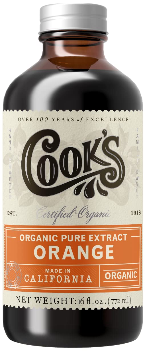 Cook's Organic Orange Extract for Baking & Cooking, 16 oz