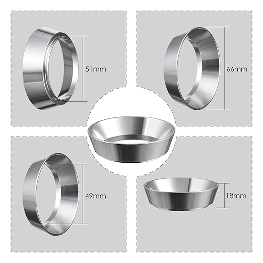 Stainless Steel Espresso Dosing Funnel Compatible with 51mm Portafilter