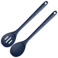 U-Taste Silicone Spoons Set of 2, 13.3" Long Large Mix Spoon, Midnight Blue
