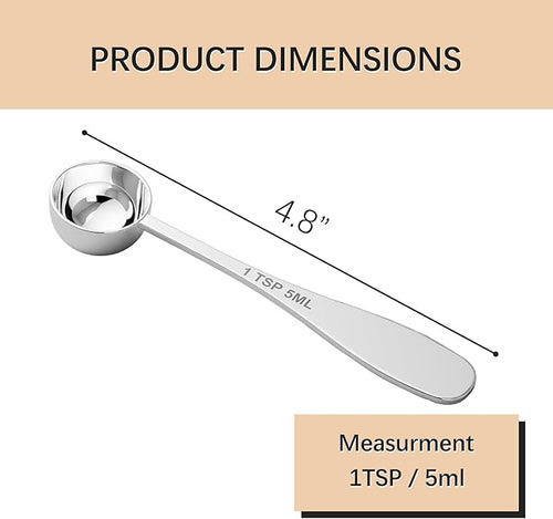 1PCS 1TSP(5ML) Measuring Spoon, 18/8(304) Stainless Steel Tablespoon