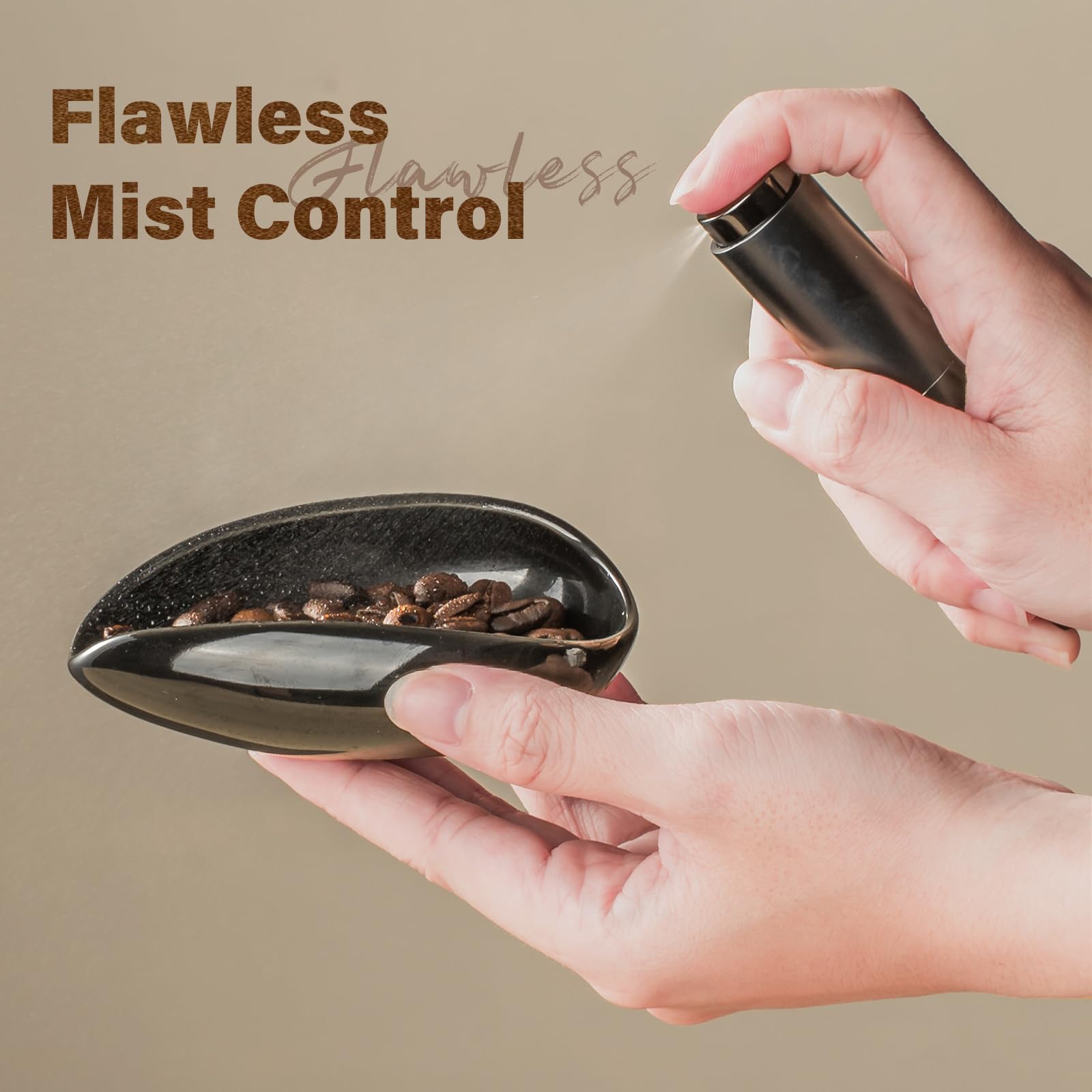 KitchenTour Ultimate Coffee Kit - Ceramic Coffee Bean Dosing Cup + Anti-Static Sprayer + Grind Size Ruler - 3-in-1 Pro Set: Measure, Spray, Validate