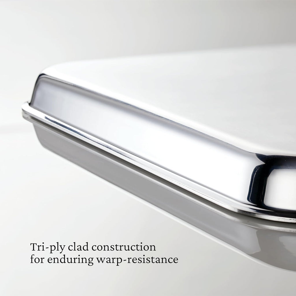 Hestan Provisions OvenBond – 5-Piece Tri-ply Stainless Steel Ovenware Baking Sheet Set