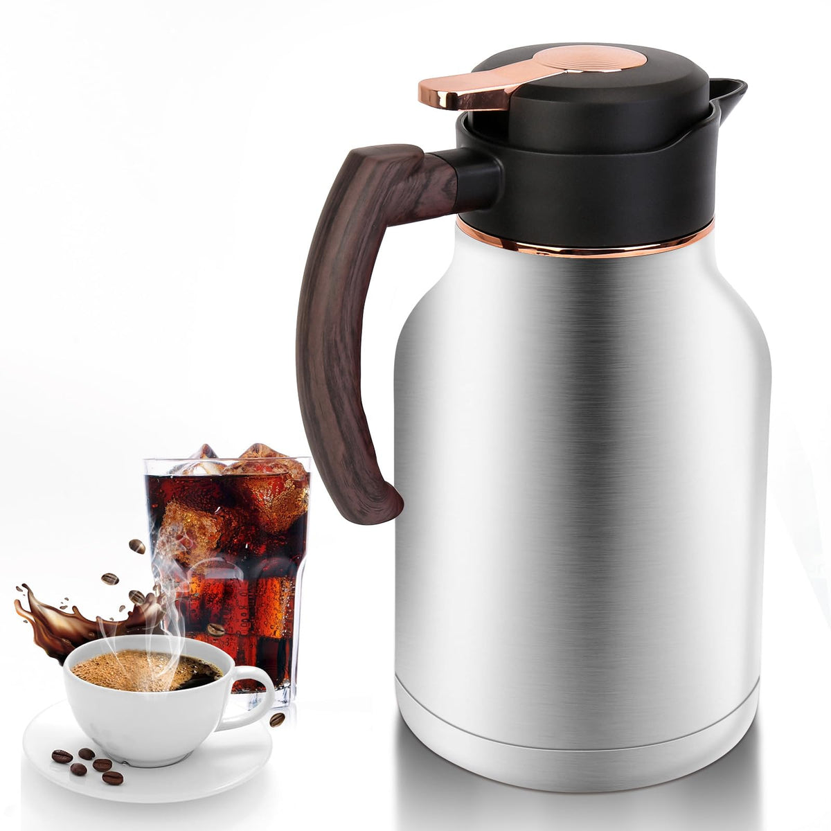 54oz Thermal Coffee Carafe, Stainless Steel Insulated Vacuum Carafe