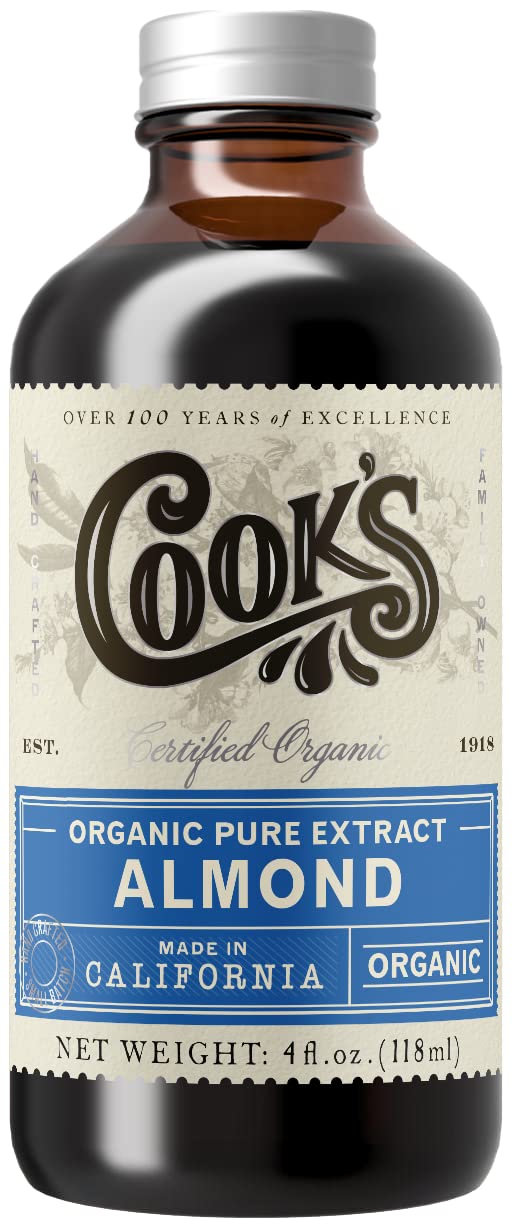 Cook's Organic Pure Almond Extract for Baking, 4 oz