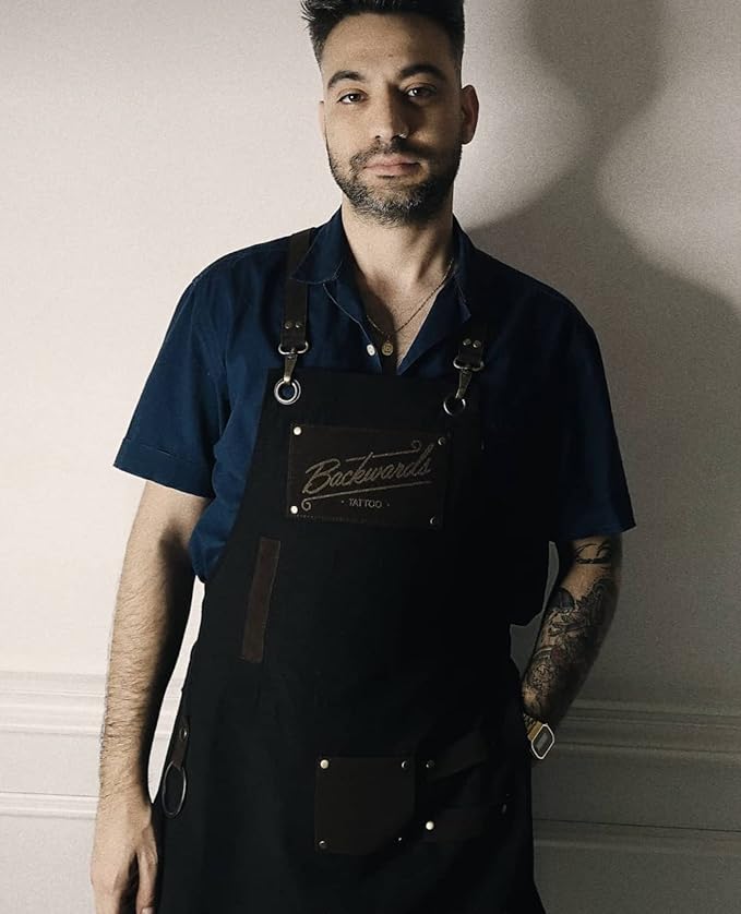 Men and Women Apron for Kitchen, Gardening, Artist, Chef, Work | Canvas, Waterproof, Adjustable Straps Unisex
