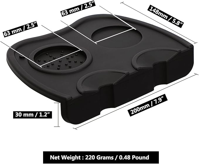 Coffee Tamper Mat Silicone Corner Tamping Mat (Large)