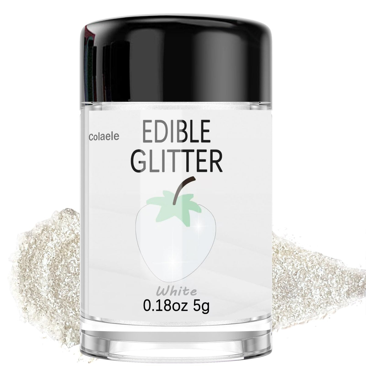Edible Glitter for Cakes Drinks Luster Dust Set - Colaele 10 Colors Shimmering Disco Glitter Food Grade Metallic Food Coloring Powder Sprinkling for Strawberries, Chocolates, Fondant, Pops, Vegan
