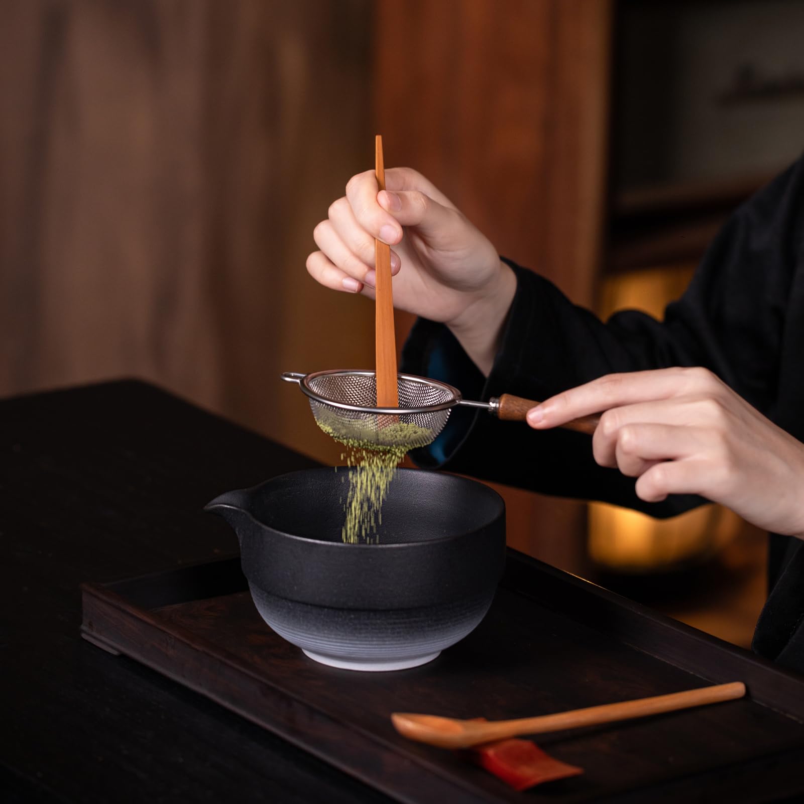 Matchamantra Premium Matcha Ceremony Set – Complete 9-Pcs Ritual Kit – Presented in Luxury Magnetic Gift Box, Perfect for Gifting or Self-Care (Black)