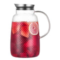 Purefold Pineapple Series 78 Oz Borosilicate Glass Pitcher with Lid (Clear)
