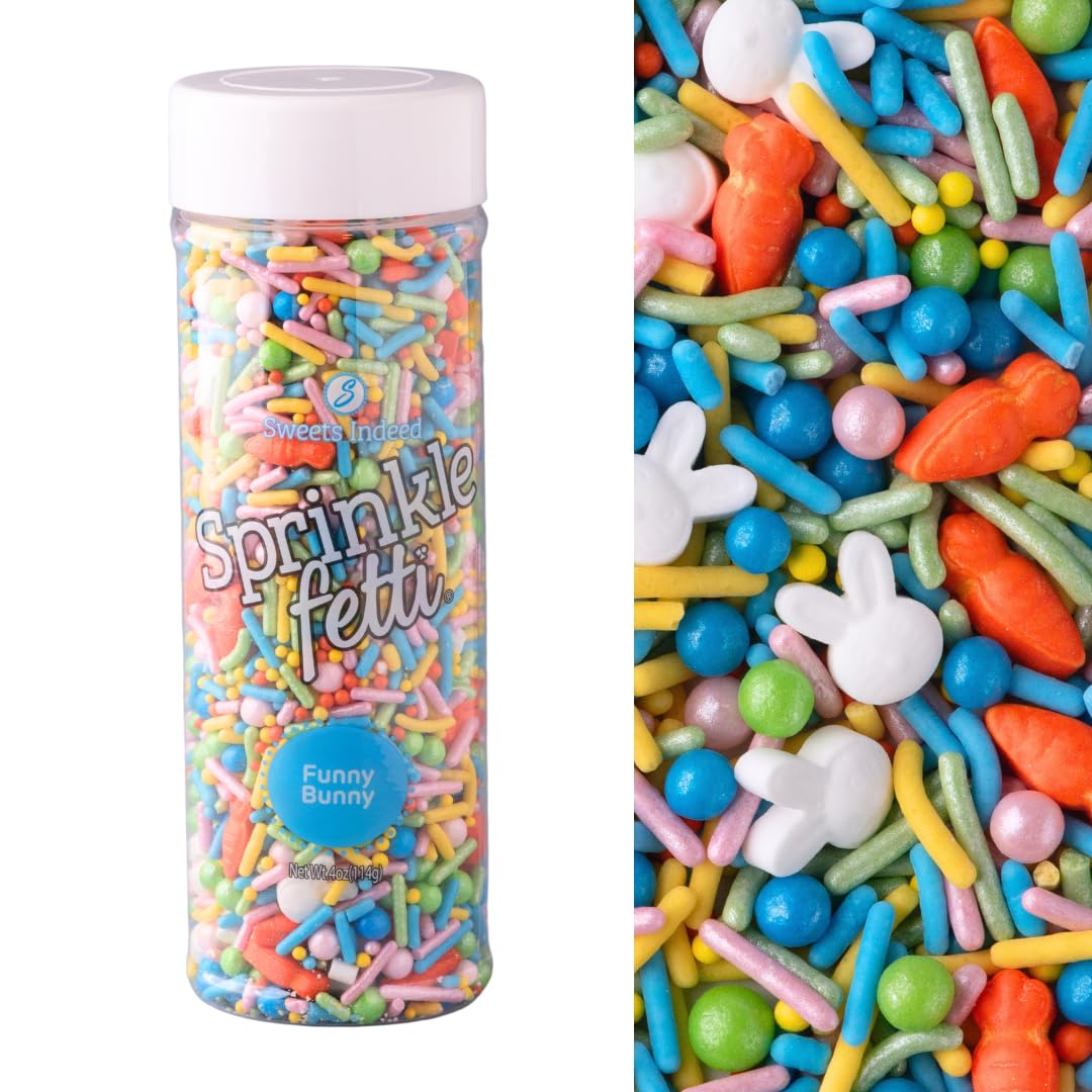 Sweets Indeed Valentines Day Heart Sprinkle Mix | Pink & White Jimmies, Sugar Pearls, Confetti Quins, Nonpareils & Heart Shapes | Baking & Decorating, 4 ounces