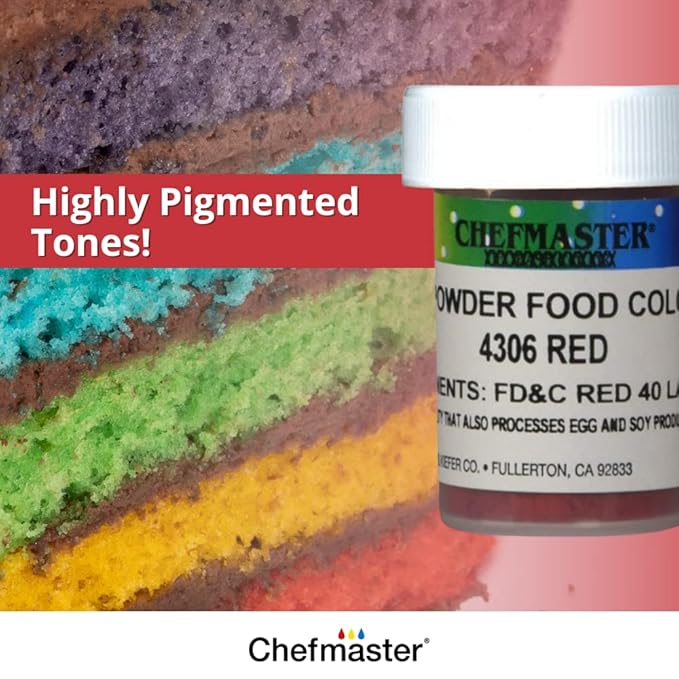 Chefmaster Brown Dry Powder Candy Color | Vibrant Shades | Chocolate, Macarons, Fondant | Decorating | Professional-Grade Dye | Easy-to-Use | Manufactured in USA | 3 grams