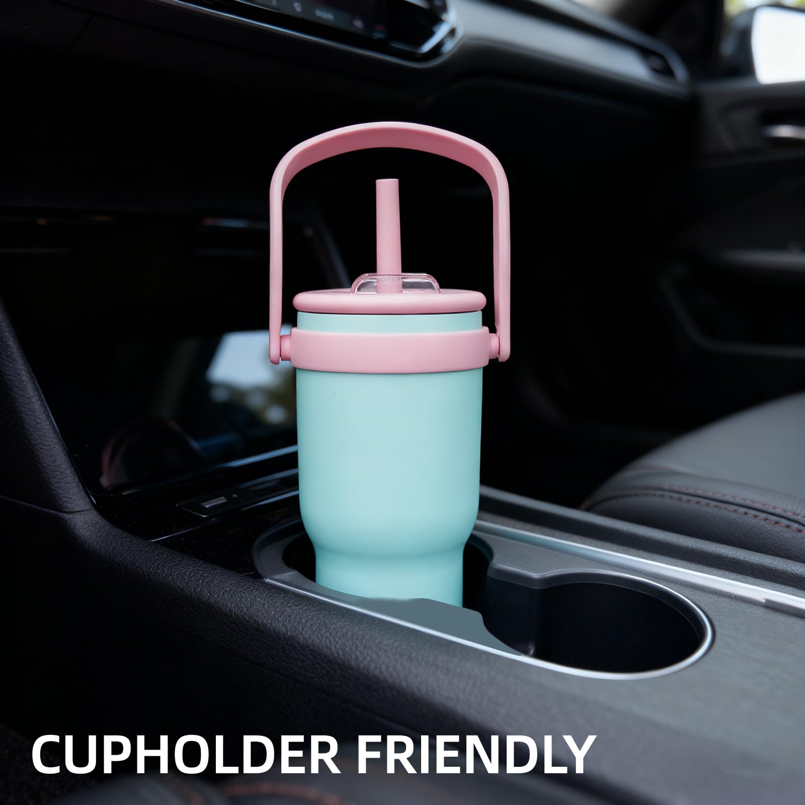 Konokyo 40 oz Tumbler with Handle and Straw, Insulated Travel Mug