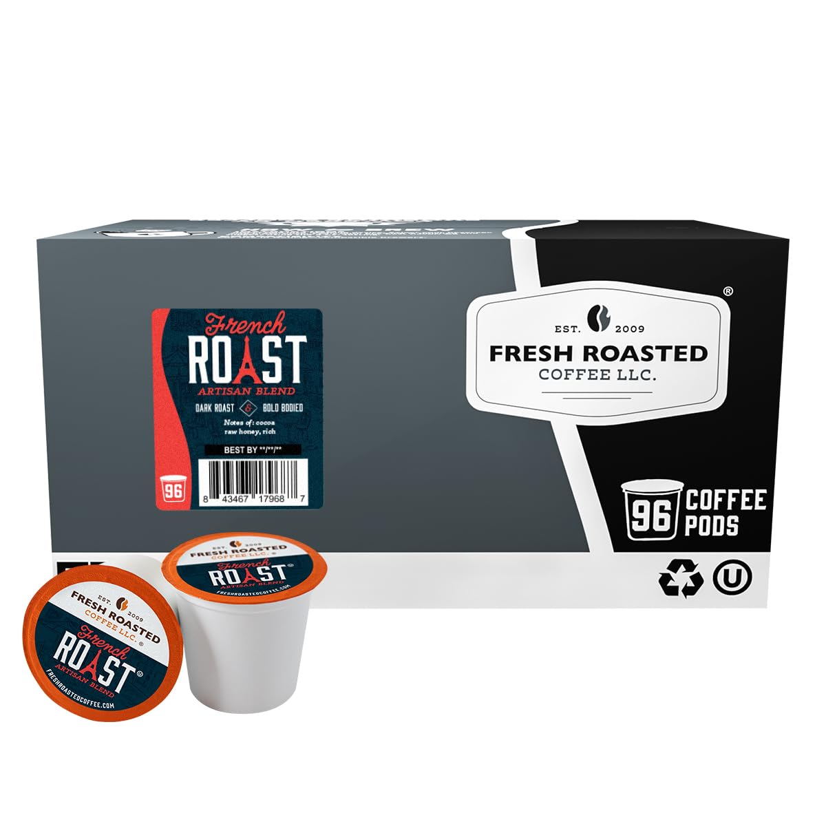 Fresh Roasted Coffee, Organic Bali Blue Moon K-Cup Pods for Keurig Brewers, Medium Roast, USDA Organic, Kosher, 24 Count (Pack of 3)