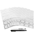 Kitchen Pantry Food Containers Clear Labels with Silver Border, 138 Waterproof Removable Write-on Sticker Labels Tags to Organize Spice Jars Condiment Flour Sugar Canisters Storage Bins,Free 2 Markers