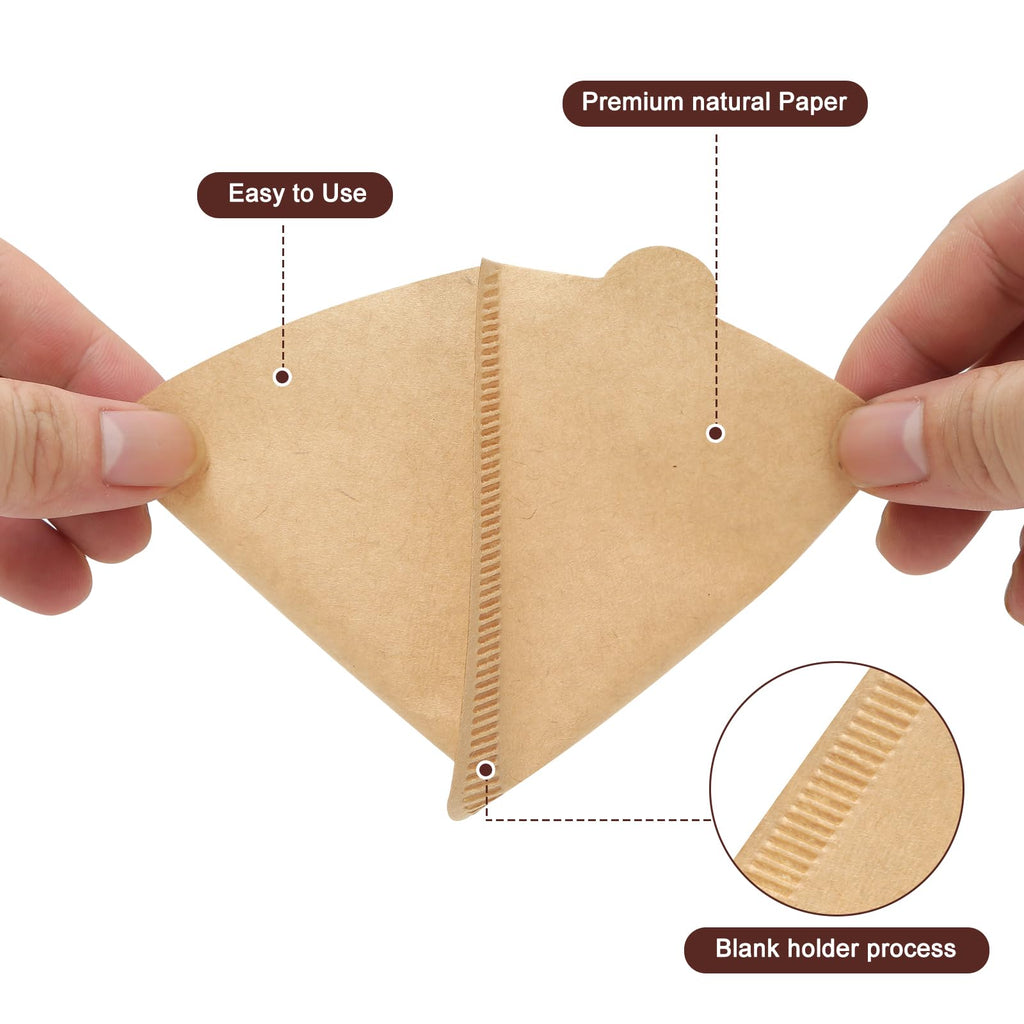 Coffee Filters 4 Cone Paper, 100 Count Unbleached-Disposable Pour Over Coffee Filter for Drip Coffee Maker, Coffee Paper Filters 8-12 Cup, Cone Coffee Filters 04