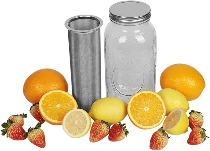 UPTRUST Cold Brew Coffee Maker Filter for 2Quart/64ounce Wide Mouth Mason Jar-Iced Coffee&Tea&Fruit Maker (Jar NOT Included)