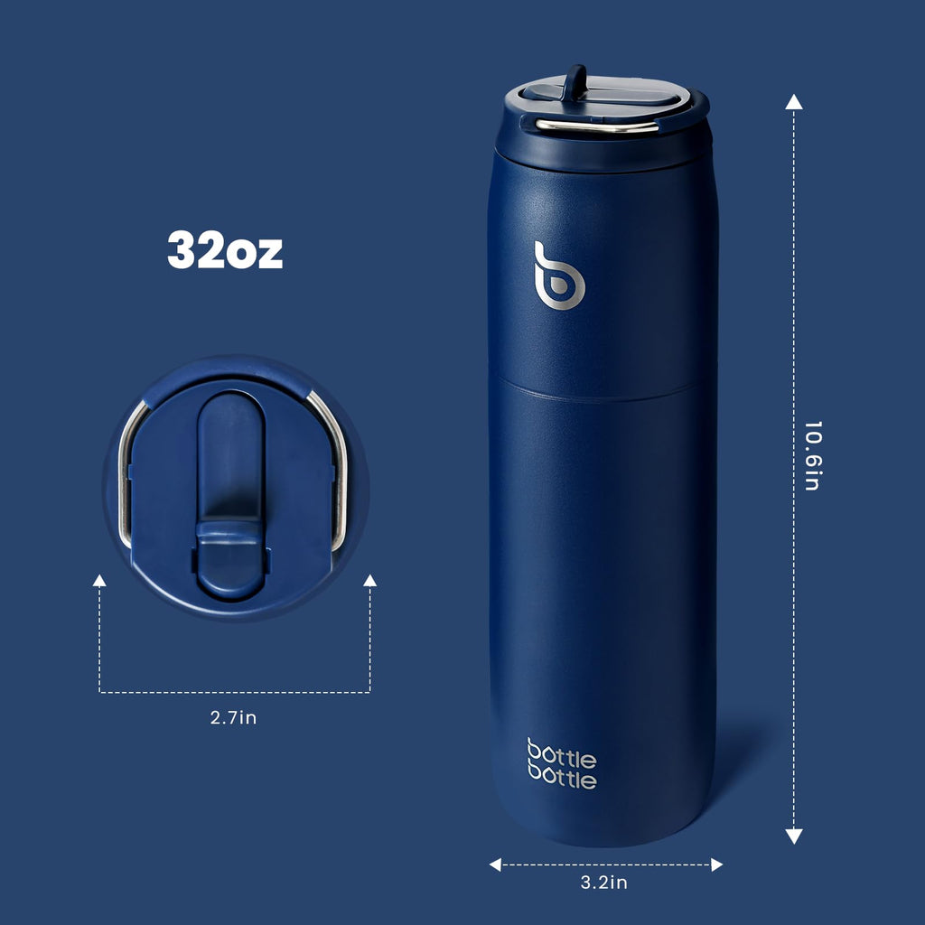 BOTTLE BOTTLE Stainless Steel Water Bottle 32 oz indigo blue